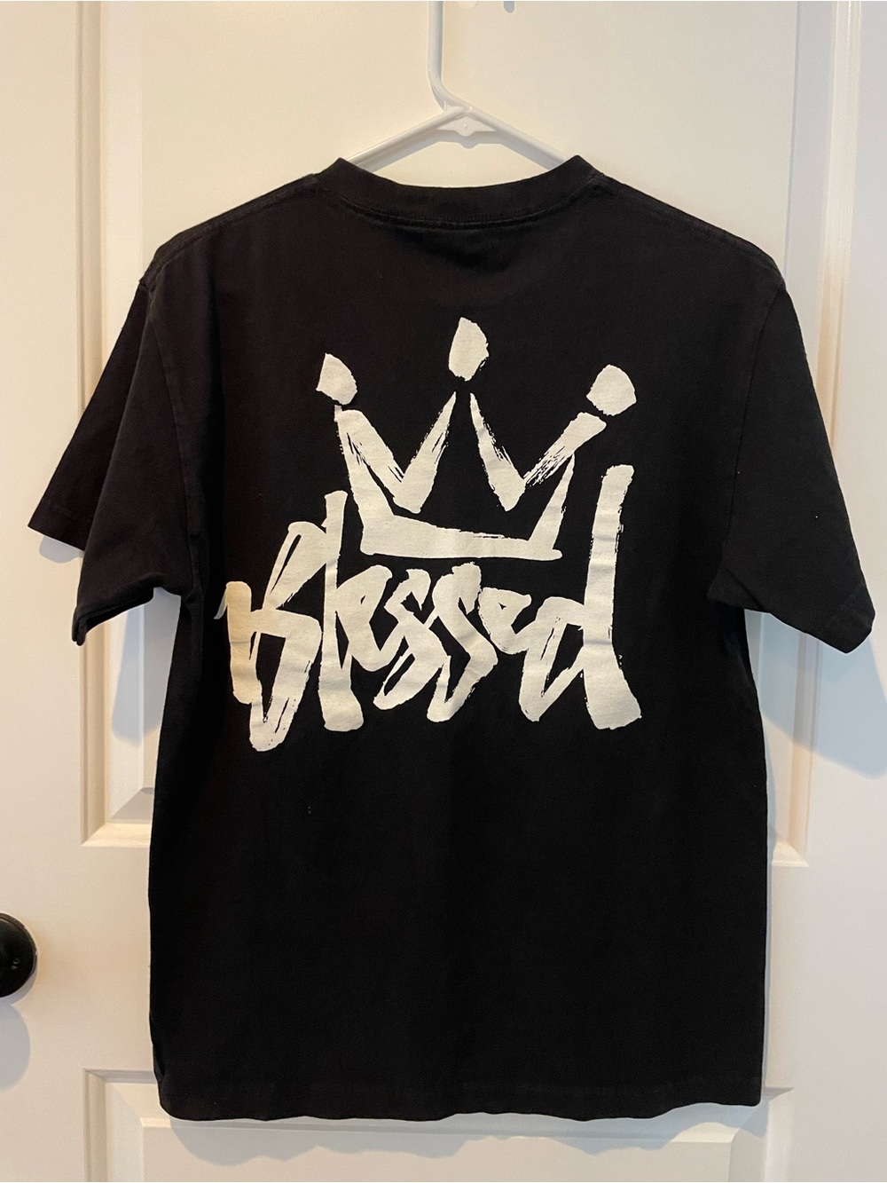 Blessed Crown Graphic Short Sleeve T-Shirt - Black